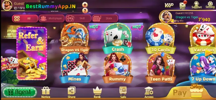 games available in teen patti heatrs app